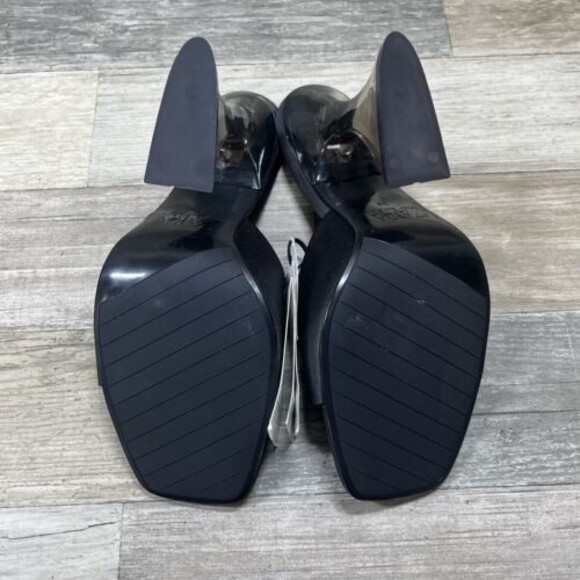 ZARA Heel Sandals Women’s 7.5 Black Methacrylate Open Toe 3663 - Picture 7 of 8